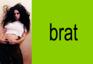 Brat foi lançado no dia 7 de junho e é o sexto álbum de estúdio de Charli XCX 
| (Foto: Harley Weir) / Capa de Brat (Imagem: Reprodução) 